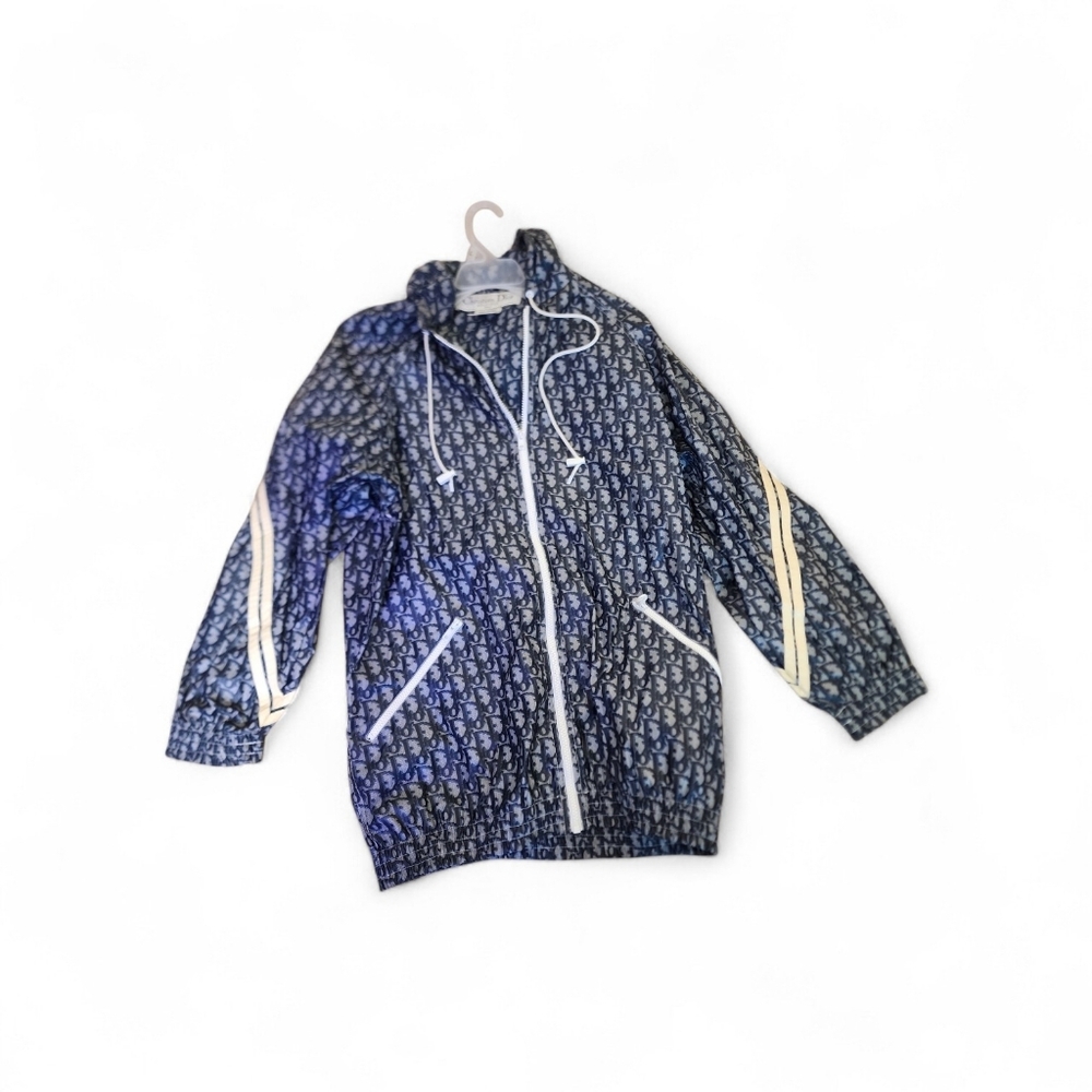 Christian Dior Zip-Up Jacket with Hood. Monogram ORIGINAL TAGS